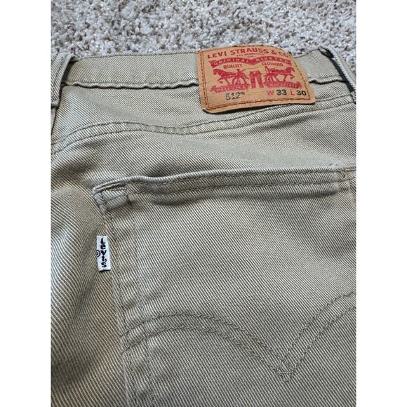 Levi's 512 Men's Jeans/Pants size 33X30; Slight Taper Fit; Tan Denim - Picture 9 of 14